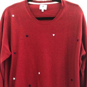 Sundry hearts and stars sweater